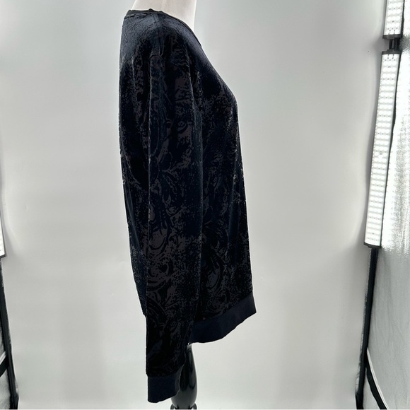 INC international concepts sweater size M black Paisley pullover sweatshirt - Picture 4 of 12